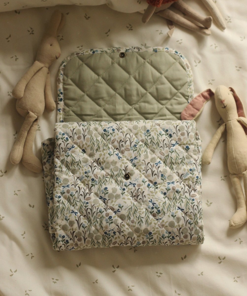 Cotton Travel Baby Changing Mat - Riverbank – Changing Bags & Travel Changing Mats for children, available at Learning Bugs UK