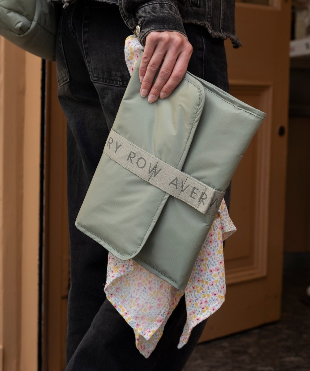 Recycled Nylon Travel Baby Changing Mat - Olive – Changing Bags & Travel Changing Mats for children, available at Learning Bugs UK