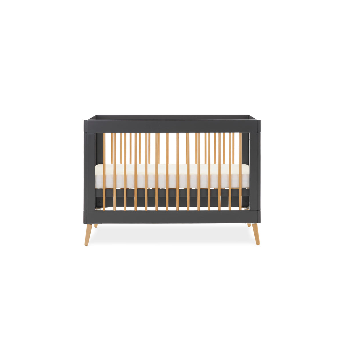Obaby Maya Mini Cot Bed - Slate With Natural