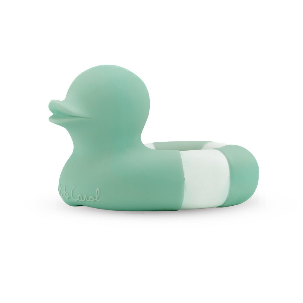 Oli & Carol Floatie Duck Mint Bath Toy – Bath Toys for children, available at Learning Bugs UK