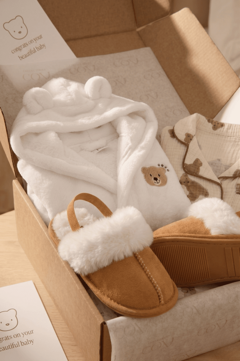 The Cozy Bath & Bedtime Bear Personalised Gift Box – Gift Sets for children, available at Learning Bugs UK