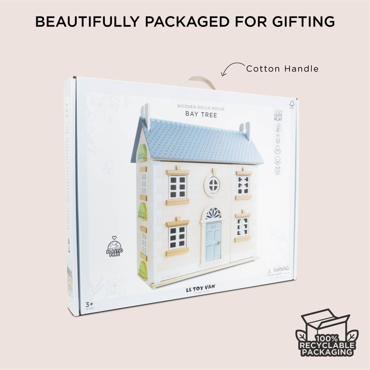 Bay Tree Wooden Dolls House – Dollhouses for children, available at Learning Bugs UK