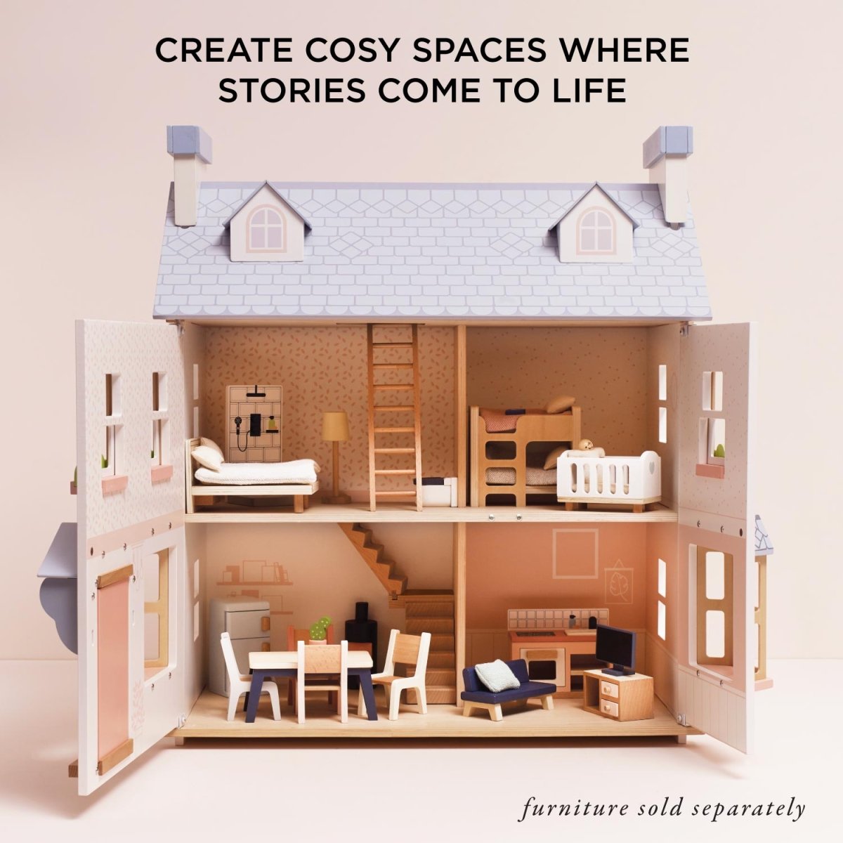 Mayberry Manor Wooden Dolls House – Dollhouses for children, available at Learning Bugs UK