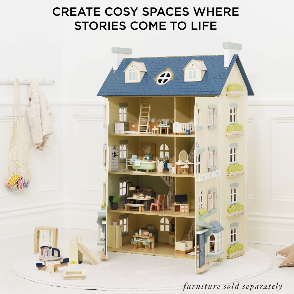 Palace Wooden Dolls House – Dollhouses for children, available at Learning Bugs UK