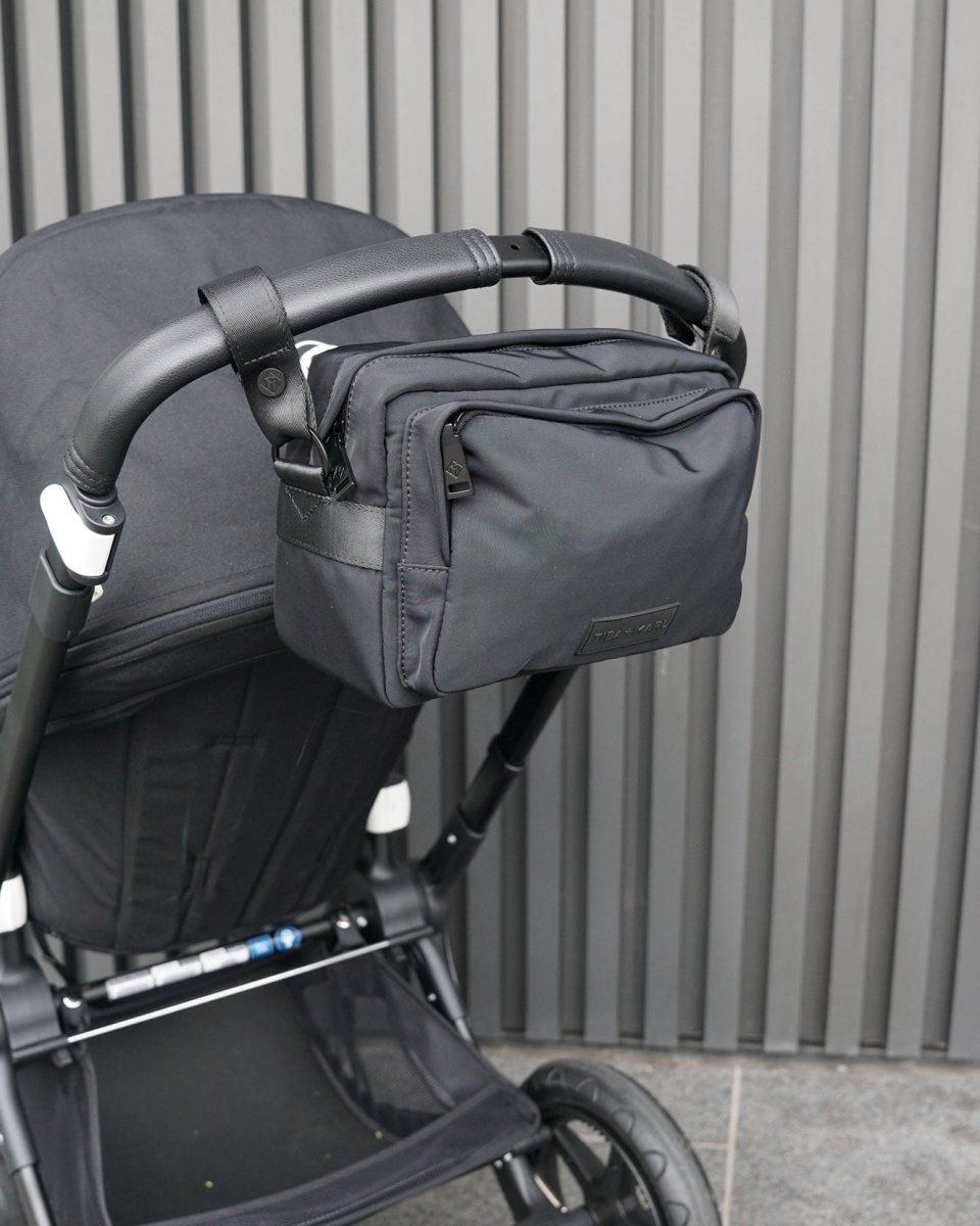 Hiro Buggy Organiser / Changing Bag Black – Compact Changing Bag for children, available at Learning Bugs UK