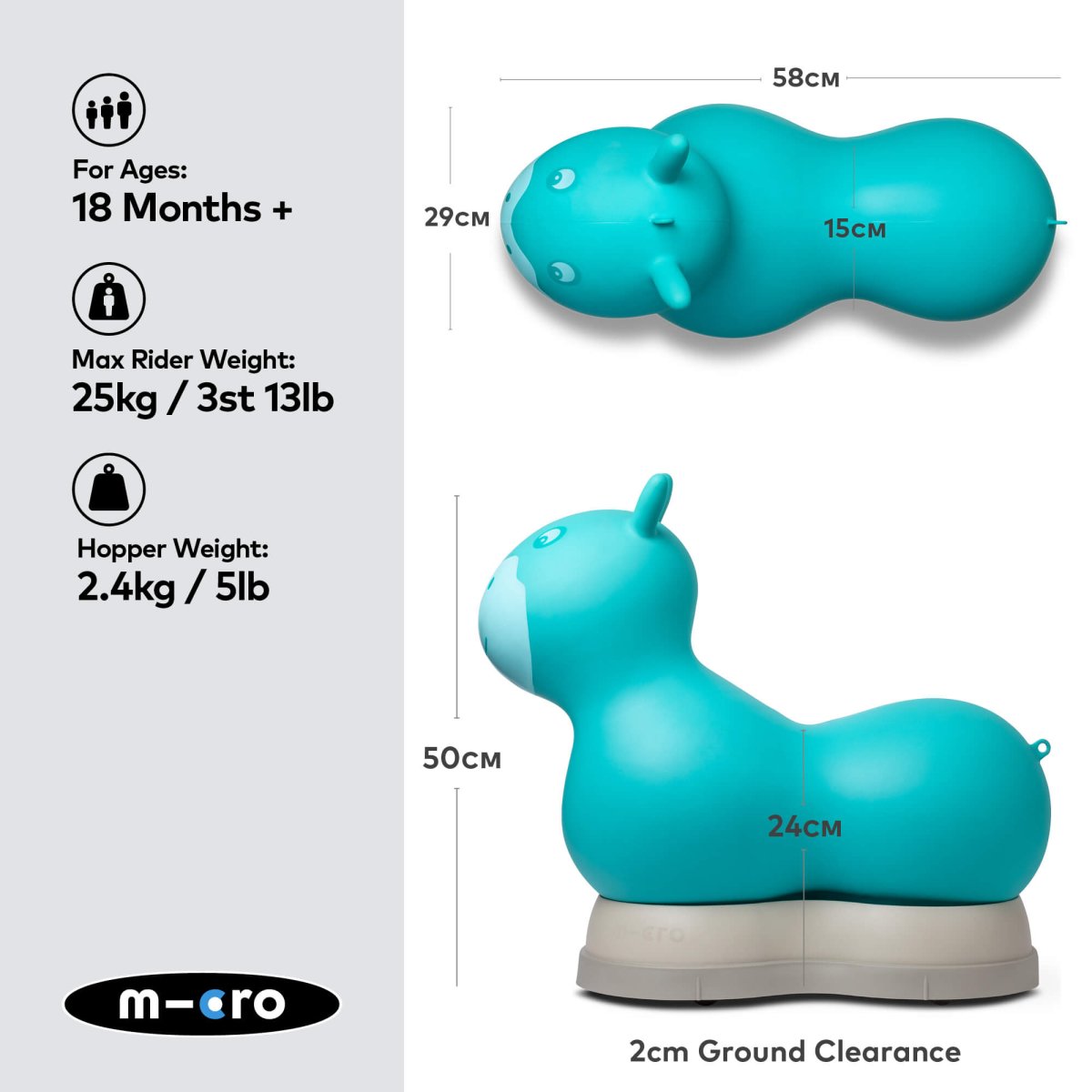Micro Scooters Micro Air Hopper V2 – Ride On Toys for children, available at Learning Bugs UK