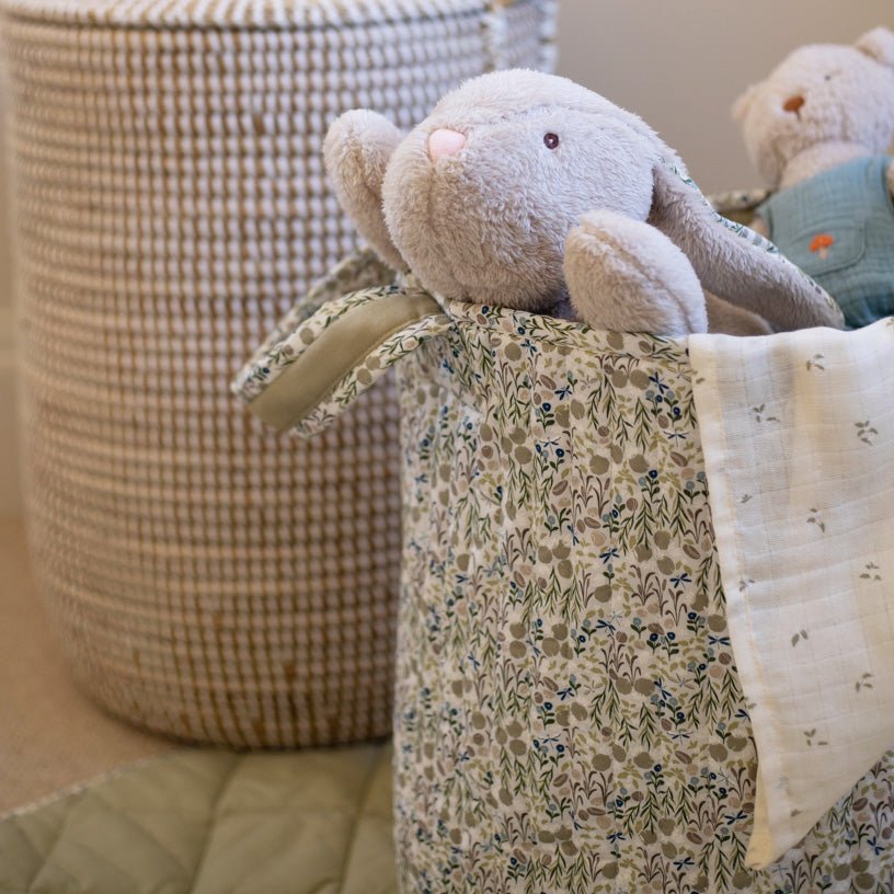 Buy Large Quilted Storage Basket - Riverbank / Willow | Storage for kids by Learning Bugs UK