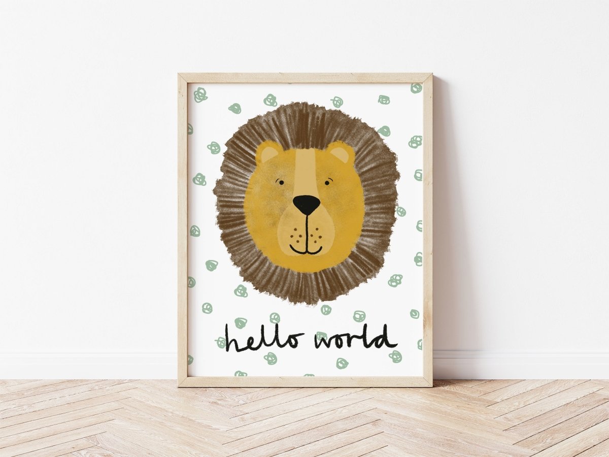 Happy Lion - Spotty Hello World – for children, available at Learning Bugs UK