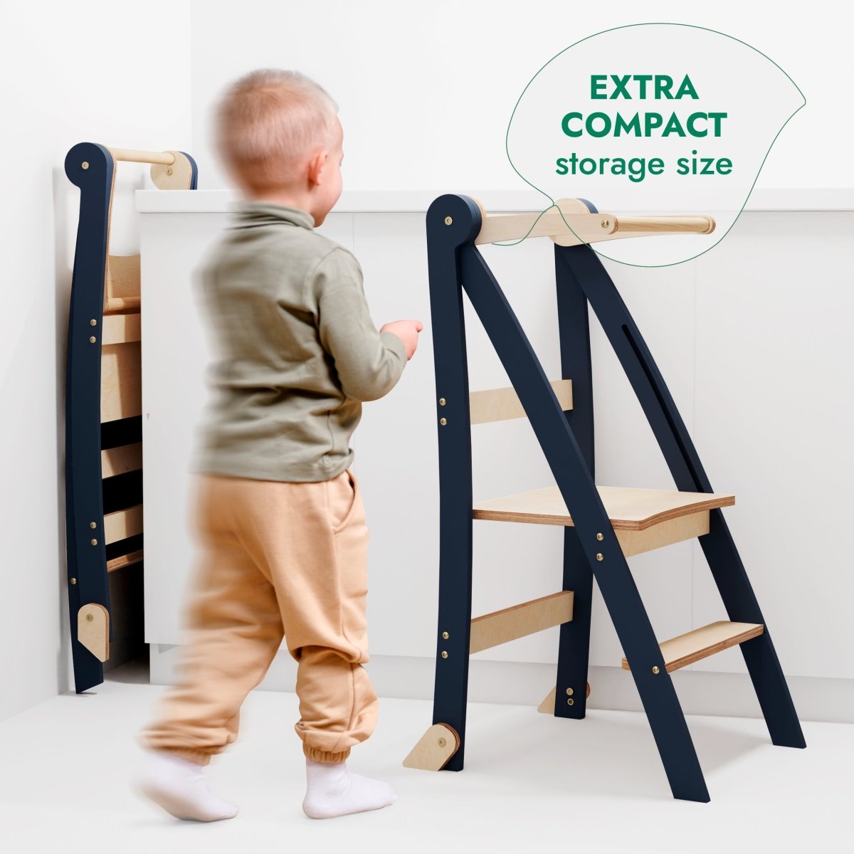 Goodevas Montessori Helper Tower – Graphite – Learning Towers for children, available at Learning Bugs UK