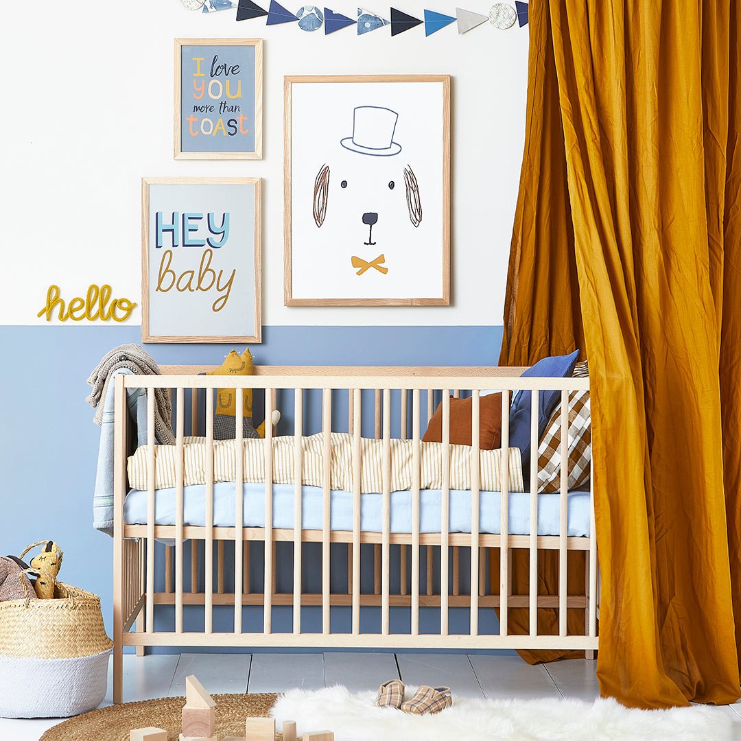 Hibou Design Bruno Dog Art Print - White – Fine art for children, available at Learning Bugs UK
