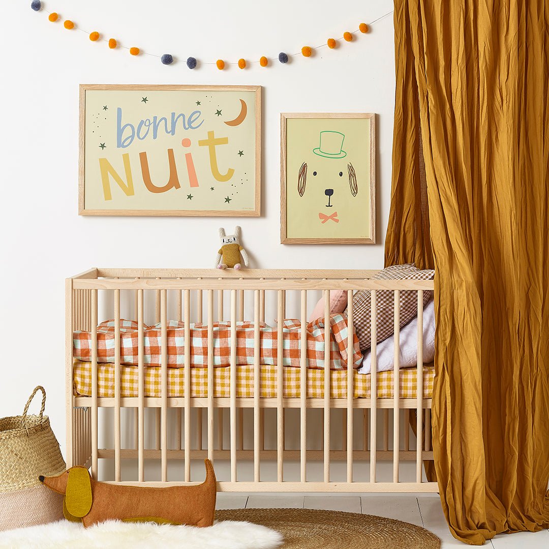 Hibou Design Bonne Nuit Art Print - Sand – Fine art for children, available at Learning Bugs UK