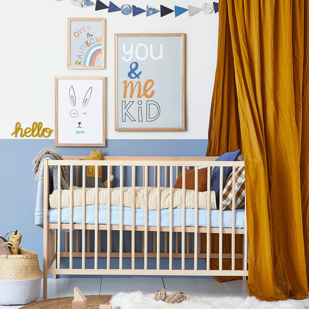 Hibou Design You & Me Kid Art Print - Blue – Fine art for children, available at Learning Bugs UK