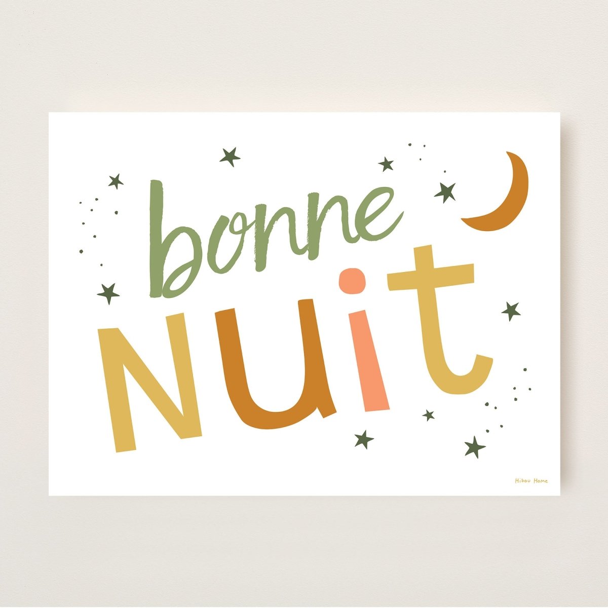 Hibou Design Bonne Nuit Art Print - Autumn – Fine art for children, available at Learning Bugs UK