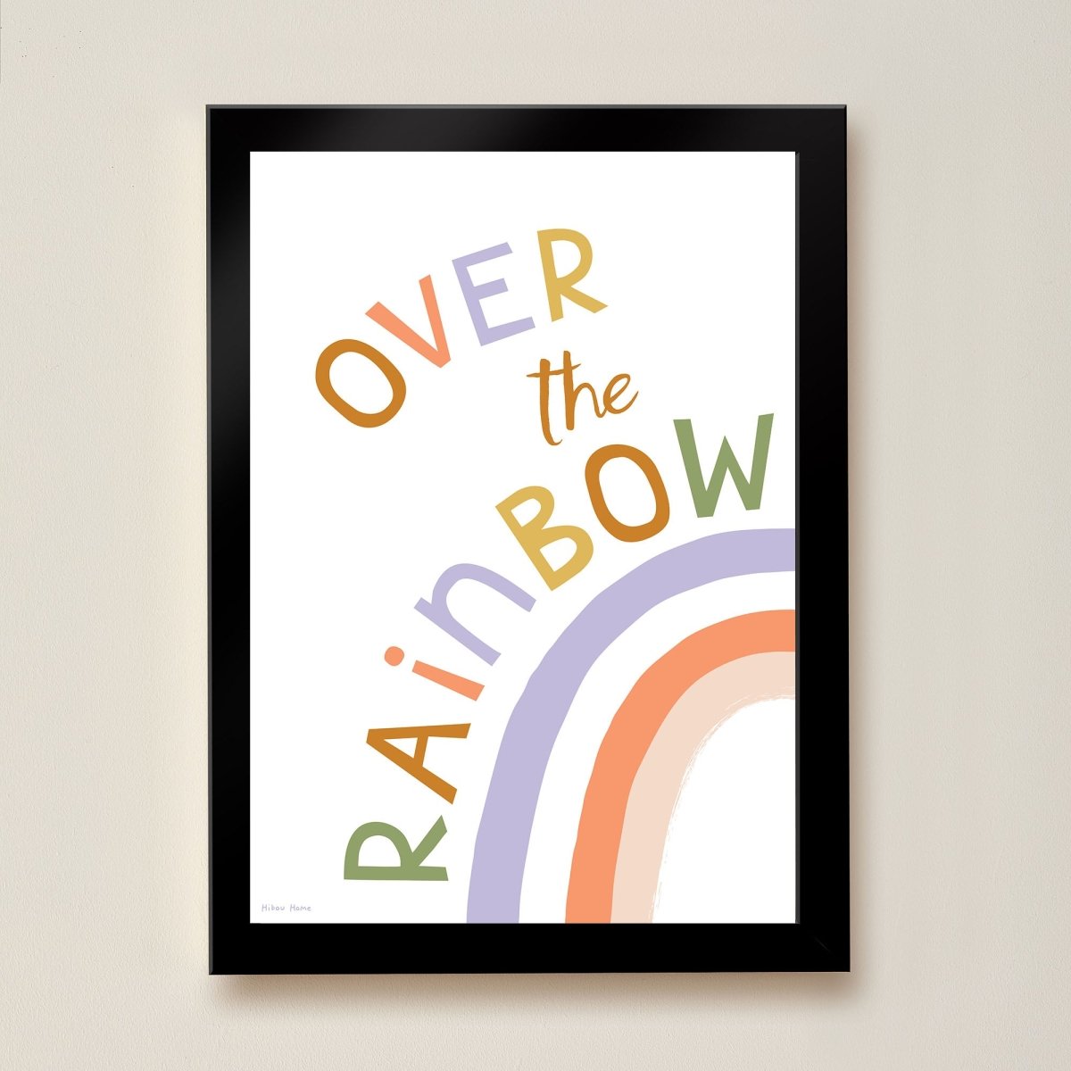 Hibou Design Over the Rainbow Art Print - White – Fine art for children, available at Learning Bugs UK