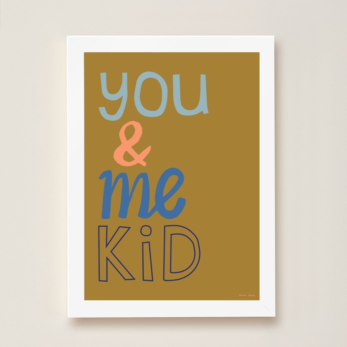 Hibou Design You & Me Kid Art Print - Olive – Fine art for children, available at Learning Bugs UK