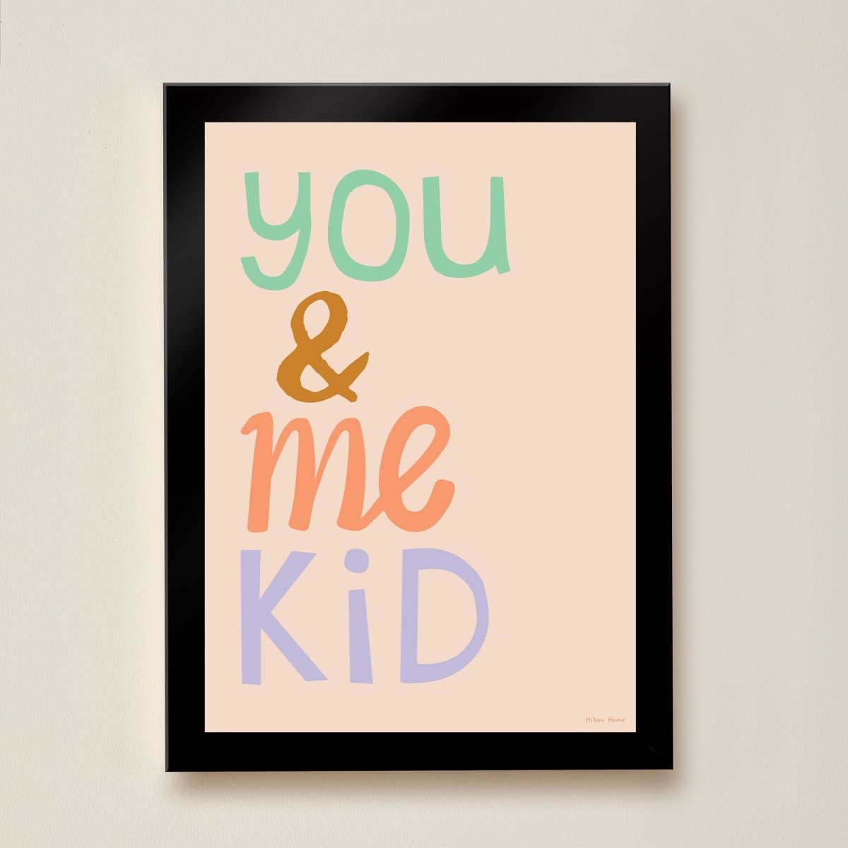 Hibou Design You & Me Kid Art Print - Pink – Fine art for children, available at Learning Bugs UK