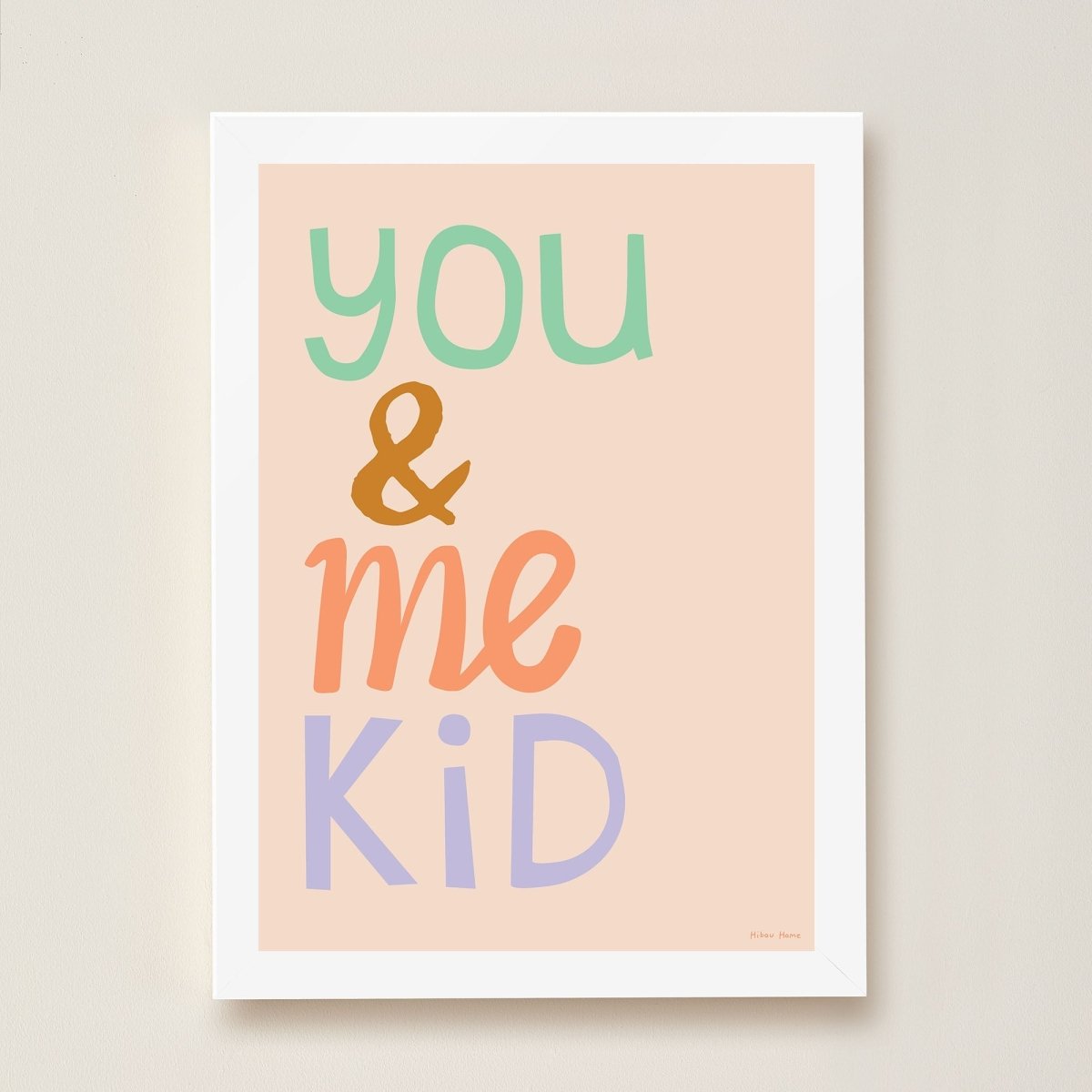 Hibou Design You & Me Kid Art Print - Pink – Fine art for children, available at Learning Bugs UK