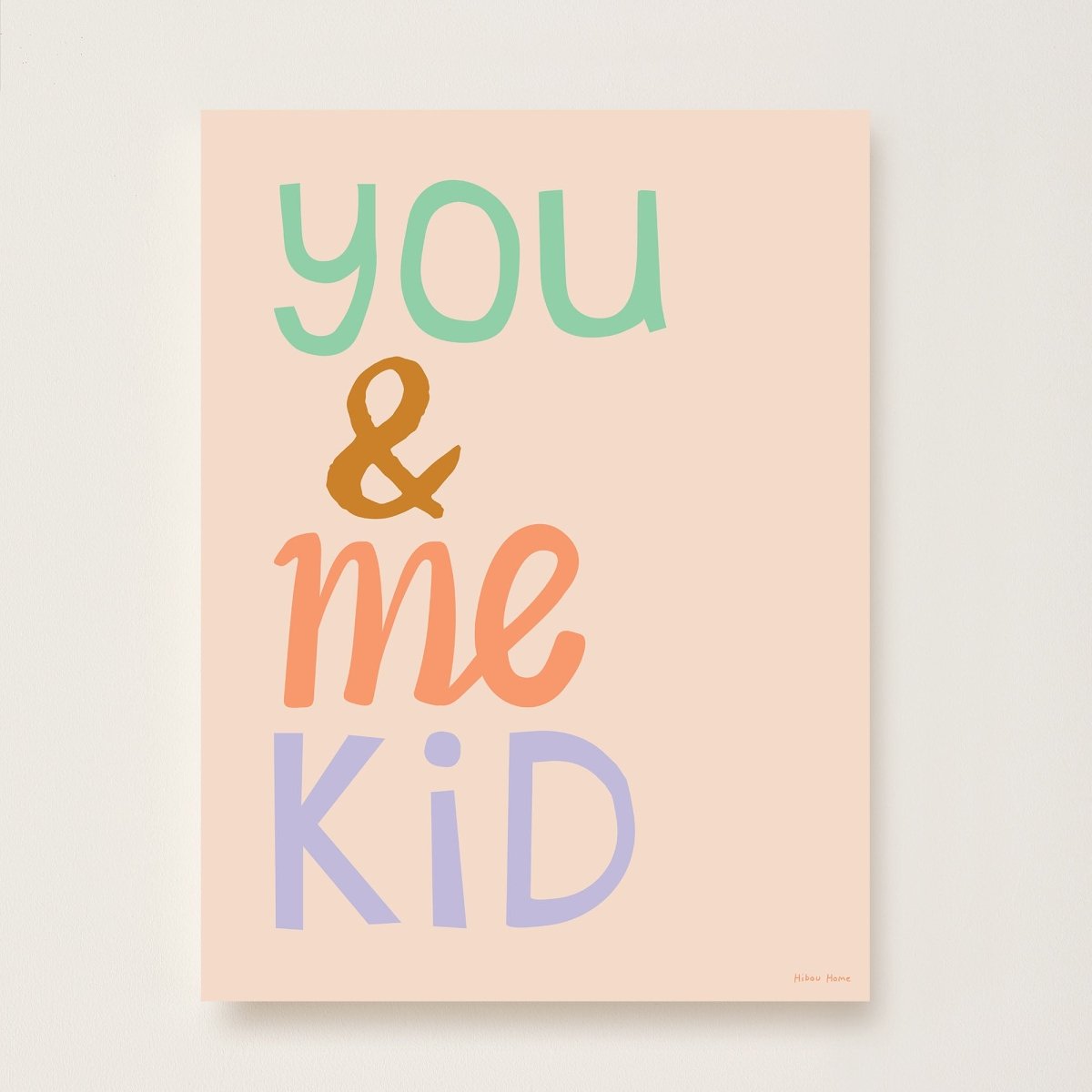 Hibou Design You & Me Kid Art Print - Pink – Fine art for children, available at Learning Bugs UK