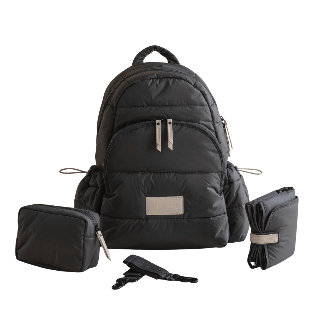 Baby Changing Backpack - Soft Black – Changing Bags & Travel Changing Mats for children, available at Learning Bugs UK
