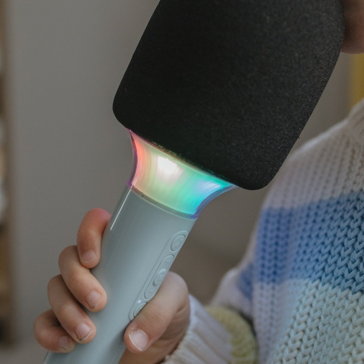 KIDYMIC All-in-One Karaoke Mic Green – Music & Sound for children, available at Learning Bugs UK