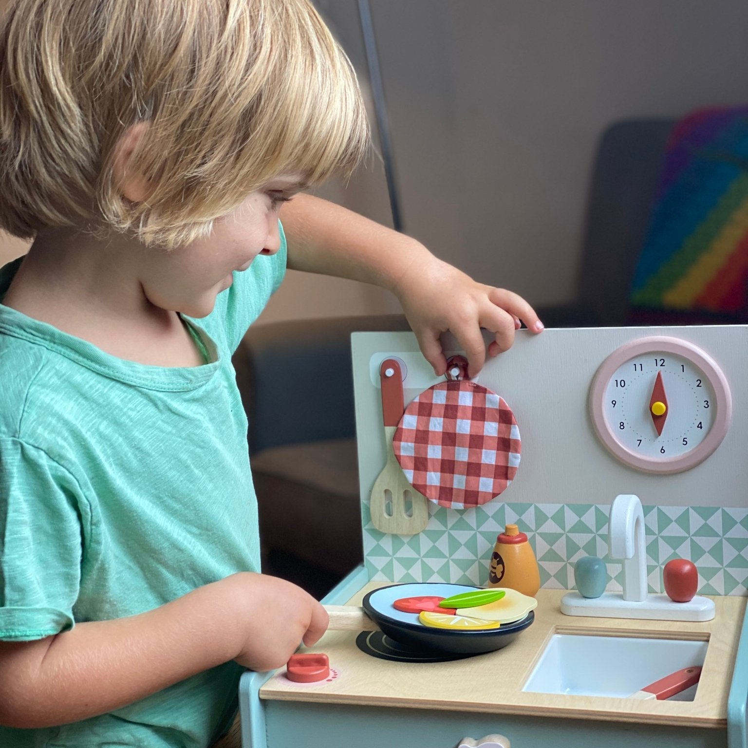 Buy Tender Leaf Kitchenette | Wooden toy kitchen for kids by Learning Bugs UK