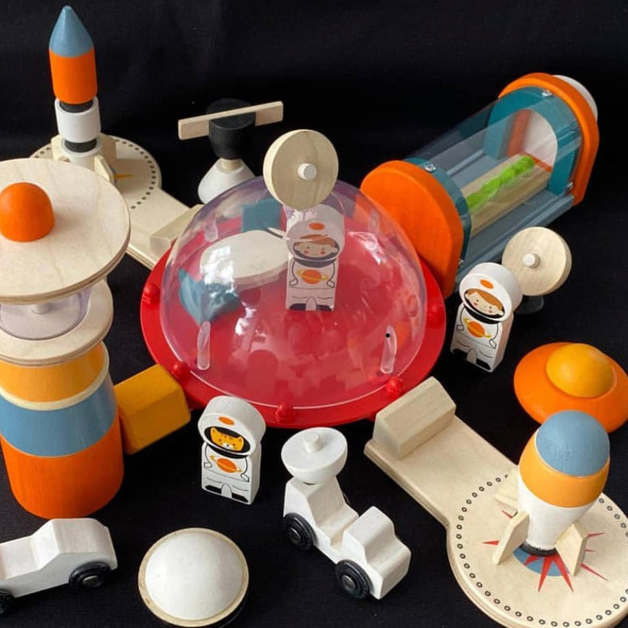 Buy Life On Mars Set | Wooden spacestation for kids by Learning Bugs UK