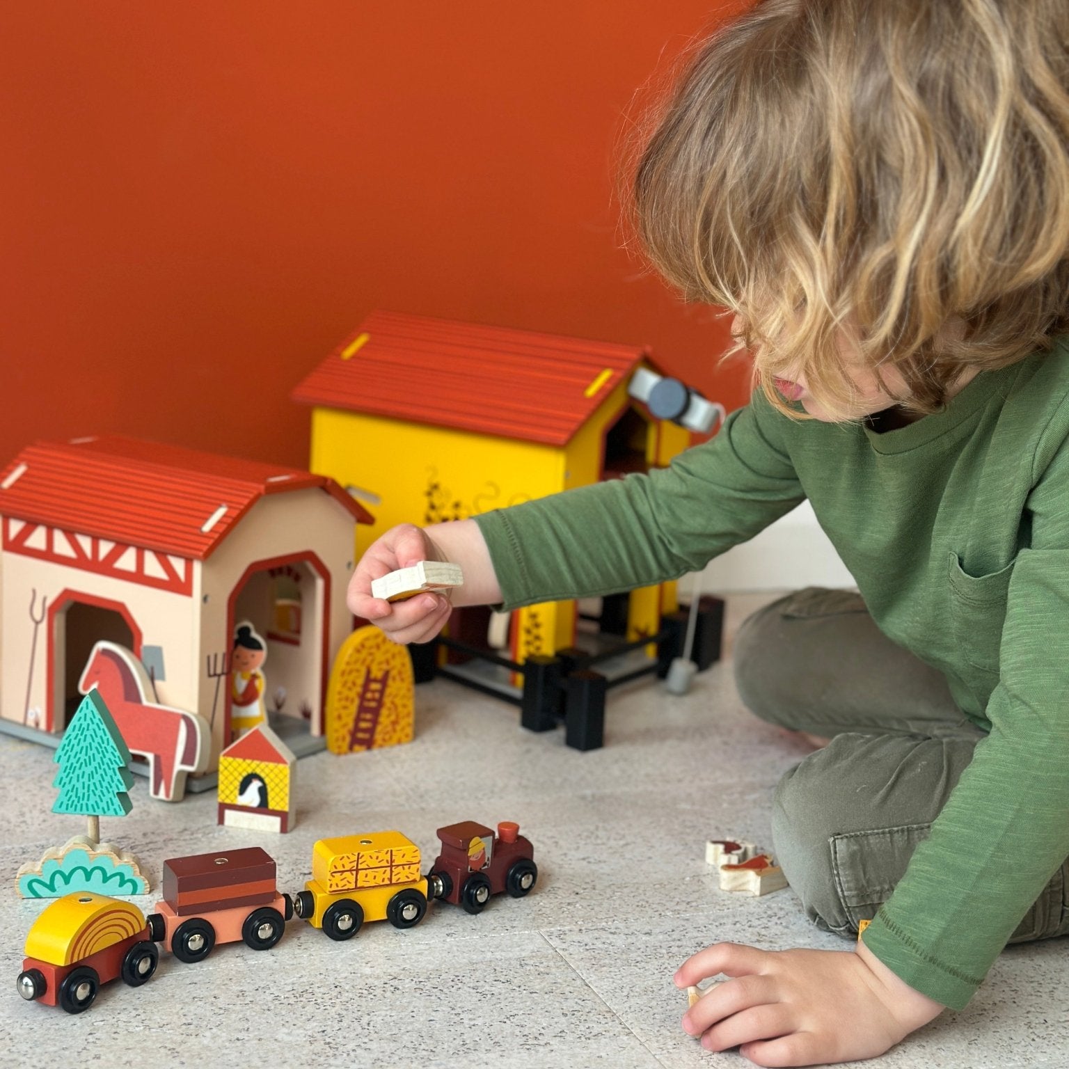 Buy Billy's Barnyard | Wooden farm playset for kids by Learning Bugs UK