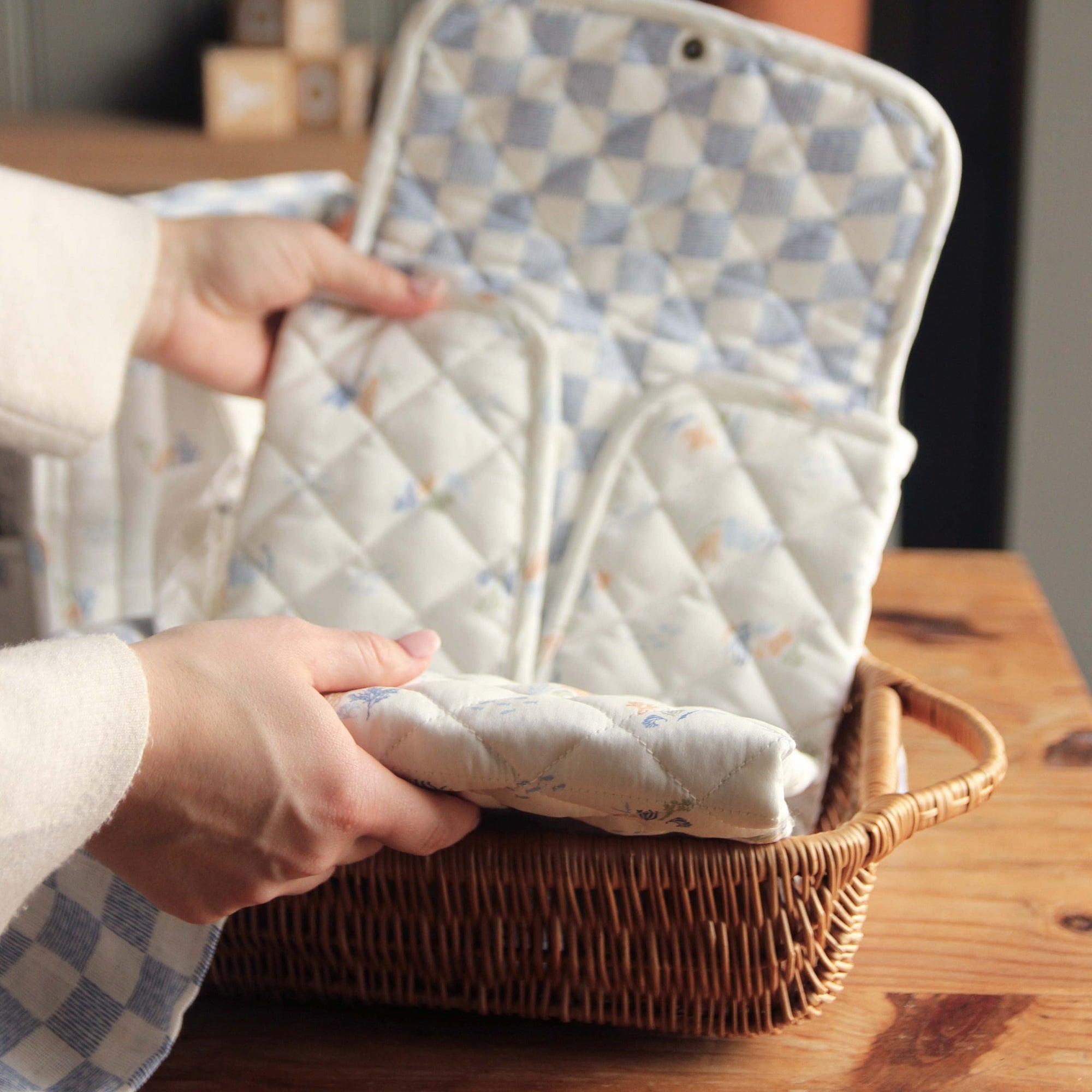 Cotton Travel Baby Changing Mat - Coastline