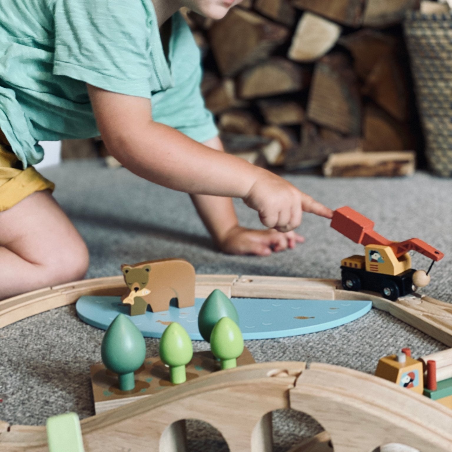 Buy Wild Pines Train Set | Wooden train sets for kids by Learning Bugs UK