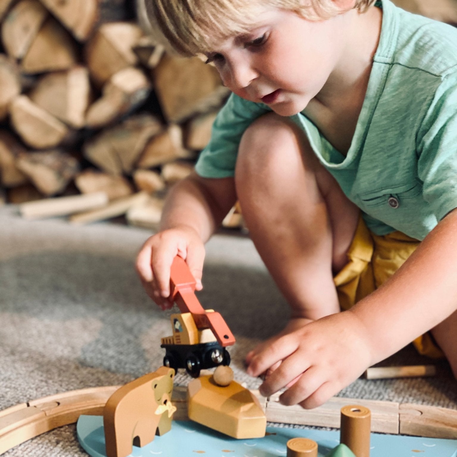 Buy Wild Pines Train Set | Wooden train sets for kids by Learning Bugs UK