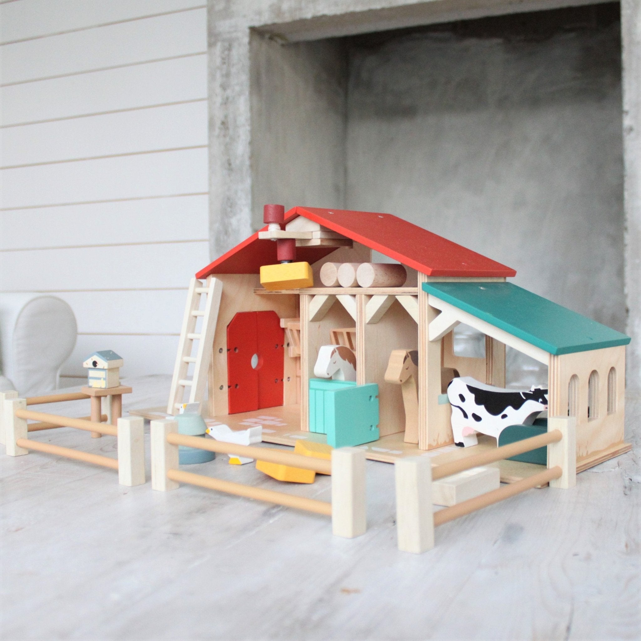 Buy Tender Leaf Farm | Wooden farm playset for kids by Learning Bugs UK