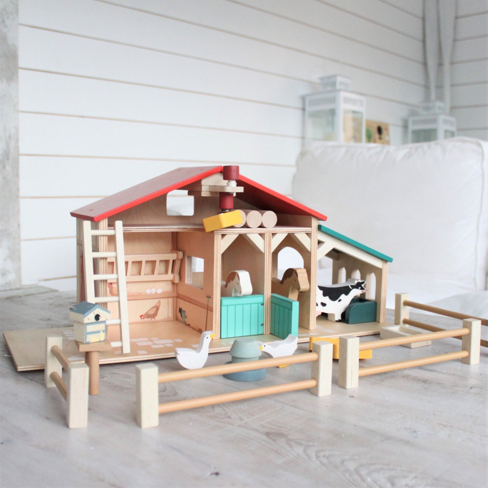 Buy Tender Leaf Farm | Wooden farm playset for kids by Learning Bugs UK