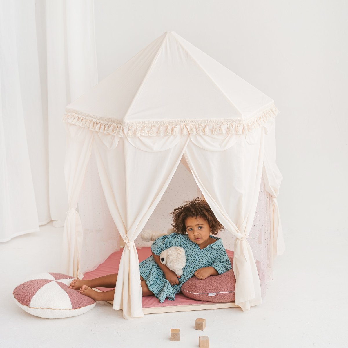 MINICAMP Boho Indoor Playhouse Tent in Pavilion Shape – Playhouses for children, available at Learning Bugs UK