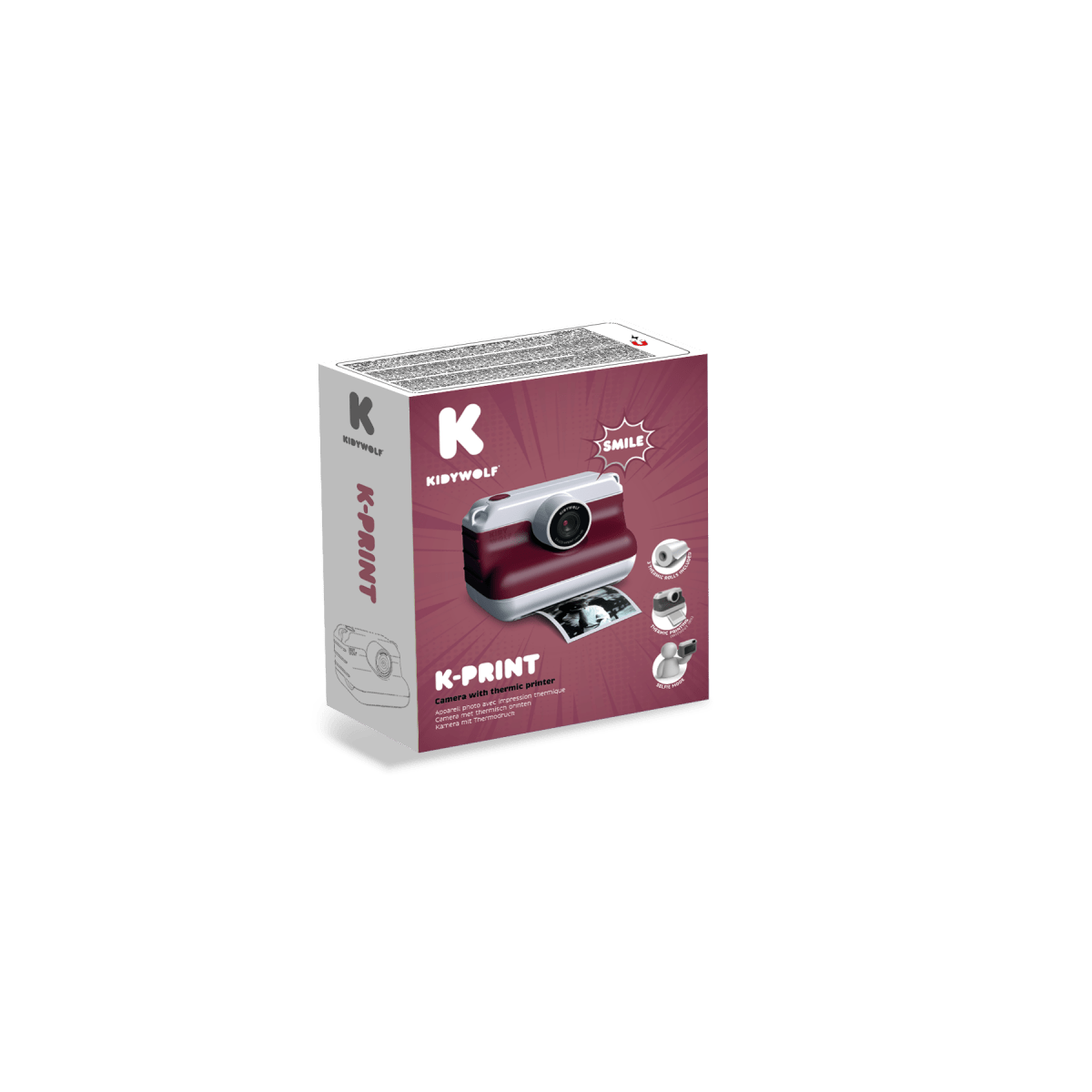 KPRINT Instant Thermal Printing Camera Red – Photos & Video for children, available at Learning Bugs UK