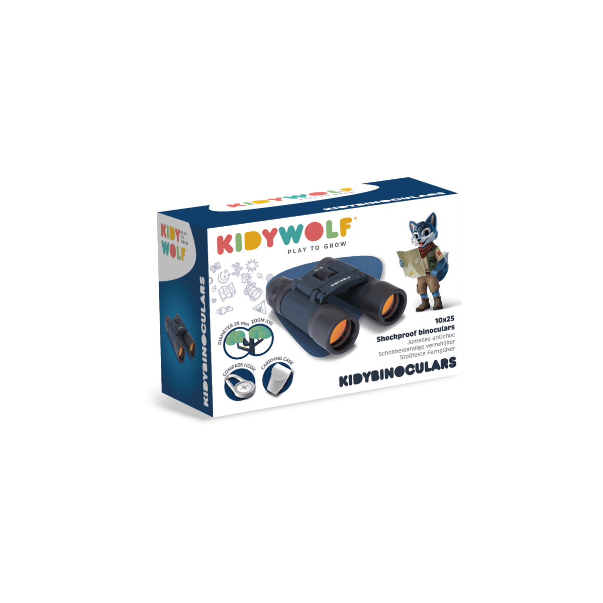 KIDYBINOCULARS Shockproof Binoculars Blue – Exploration & Discovery for children, available at Learning Bugs UK