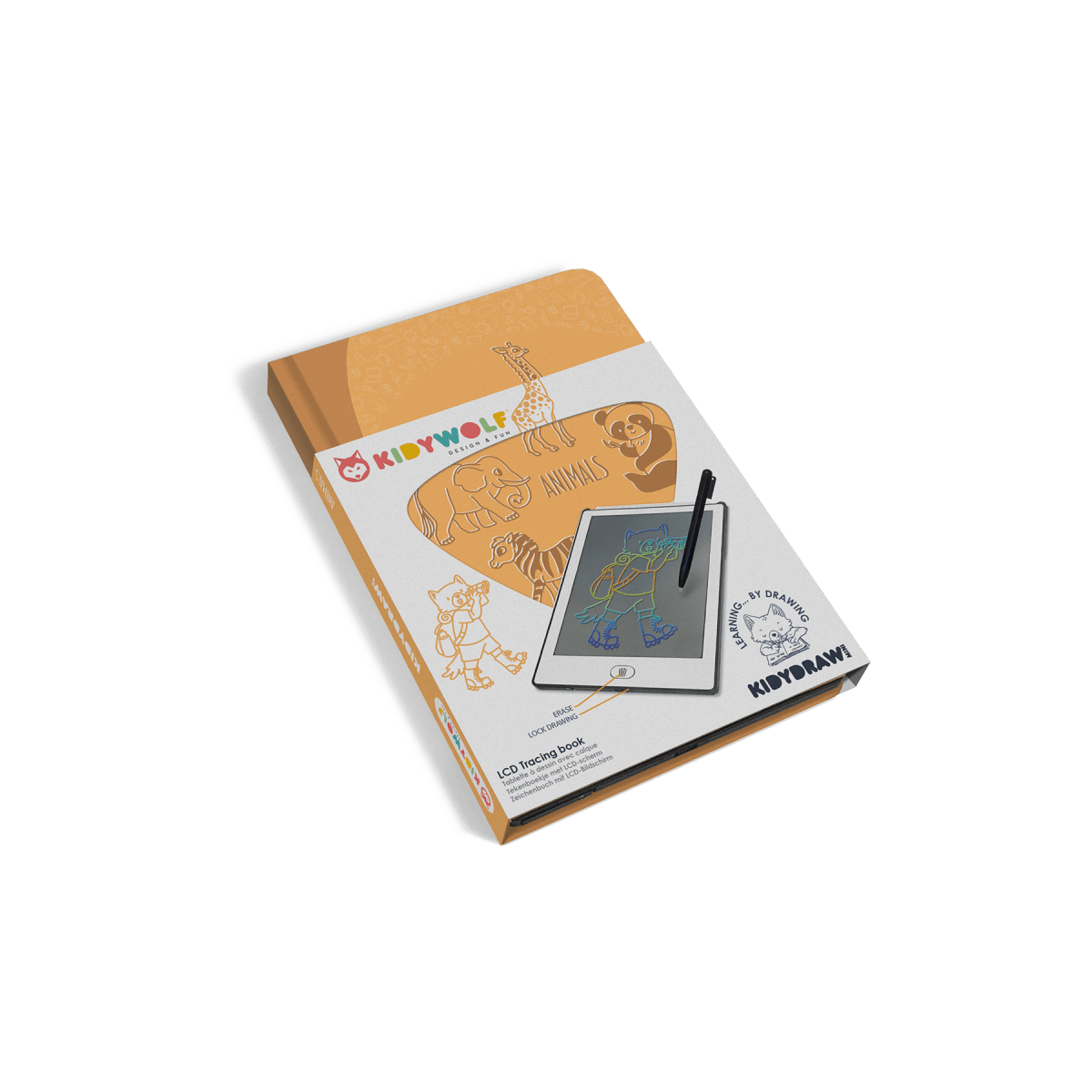 KIDYDRAW MINI LCD Drawing Tablet Animals – Creativity & Learning for children, available at Learning Bugs UK