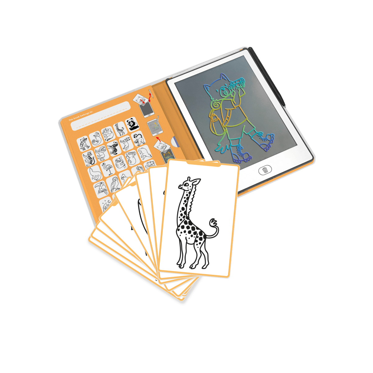 KIDYDRAW MINI LCD Drawing Tablet Animals – Creativity & Learning for children, available at Learning Bugs UK
