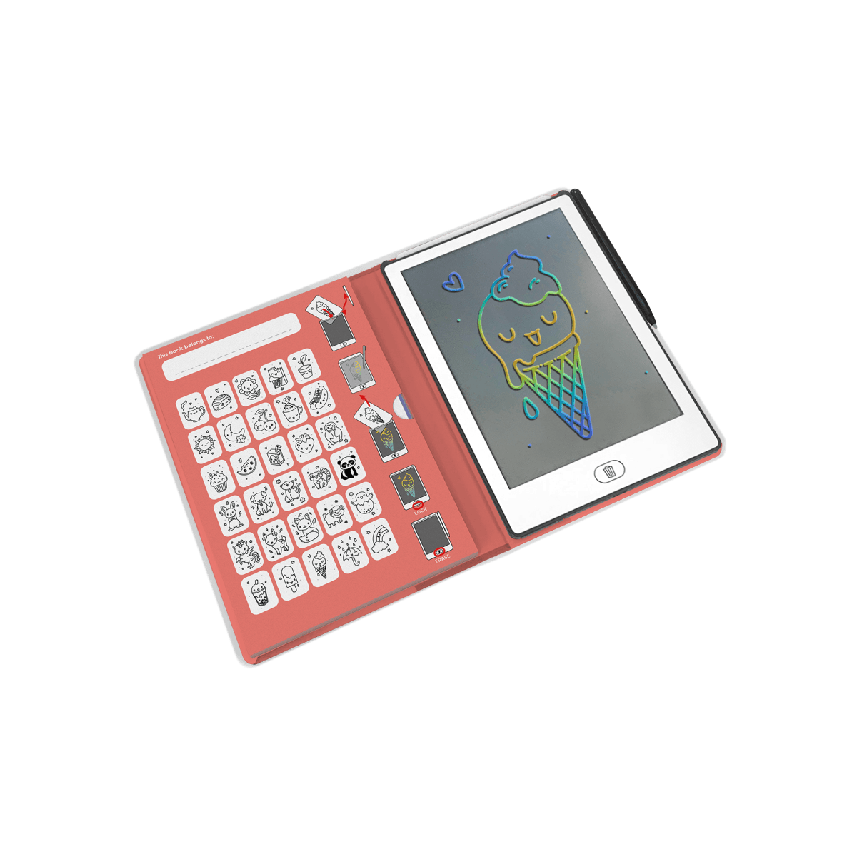 KIDYDRAW MINI LCD Drawing Tablet Kawaii – Creativity & Learning for children, available at Learning Bugs UK