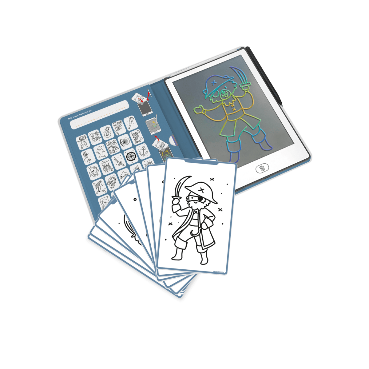 KIDYDRAW MINI LCD Drawing Tablet Ocean and Pirates – Creativity & Learning for children, available at Learning Bugs UK