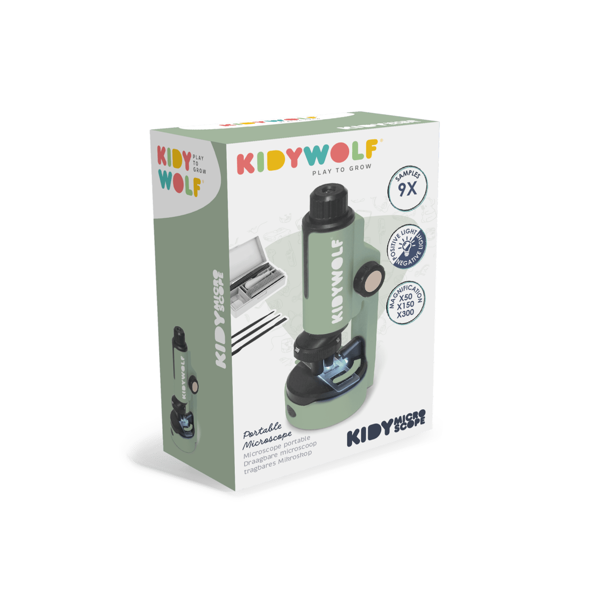 KIDYMICROSCOPE Portable Microscope Green – Exploration & Discovery for children, available at Learning Bugs UK