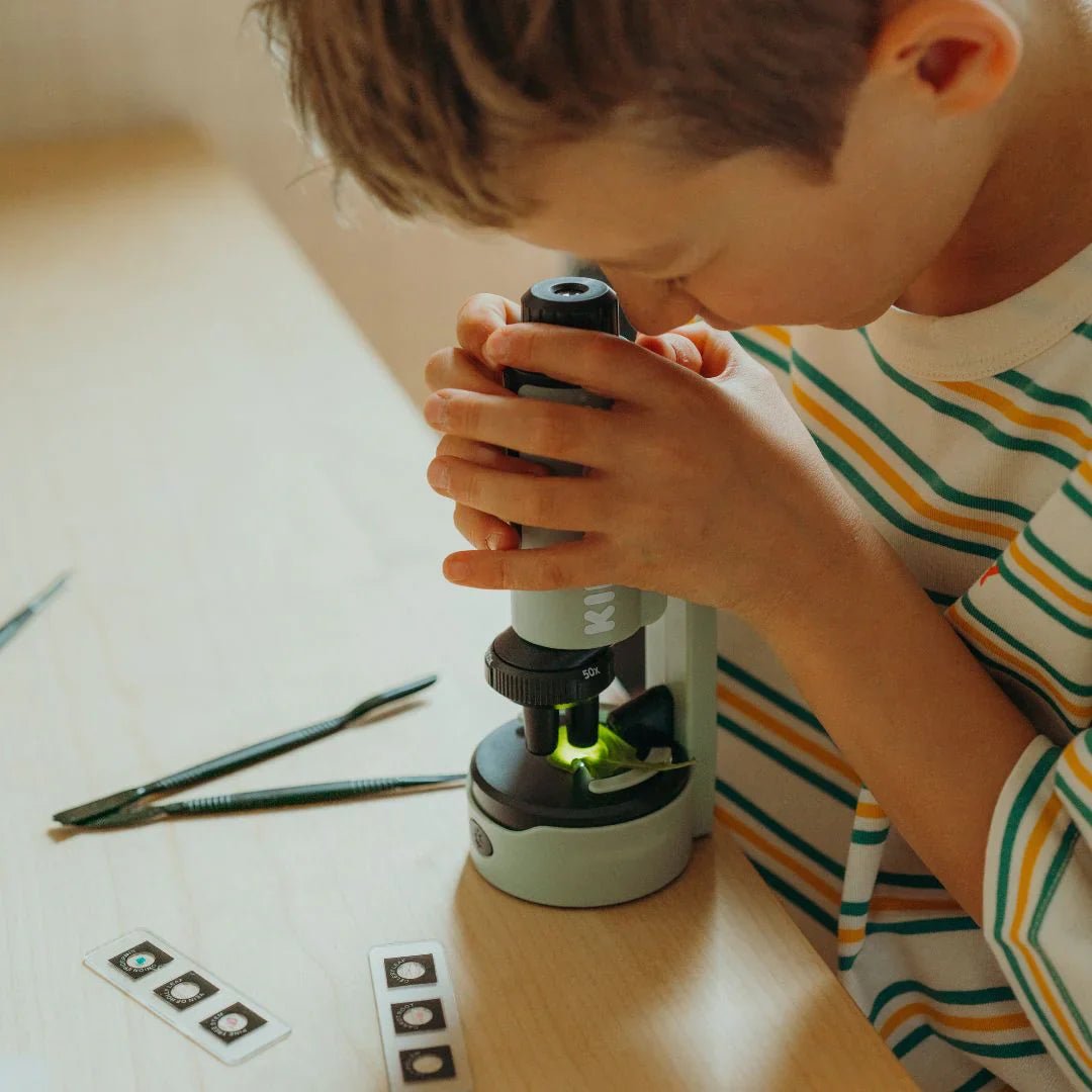 KIDYMICROSCOPE Portable Microscope Green – Exploration & Discovery for children, available at Learning Bugs UK