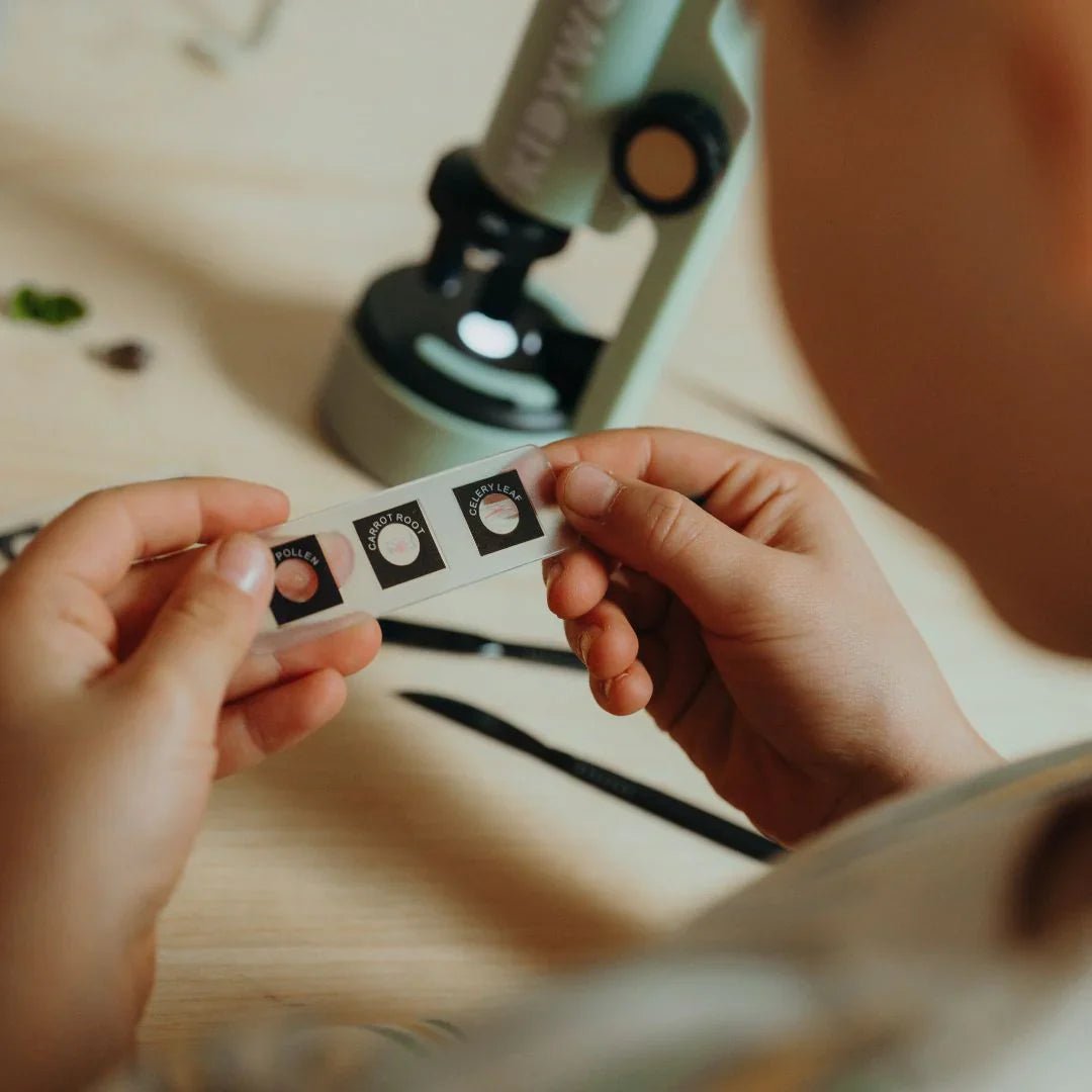 KIDYMICROSCOPE Portable Microscope Green – Exploration & Discovery for children, available at Learning Bugs UK