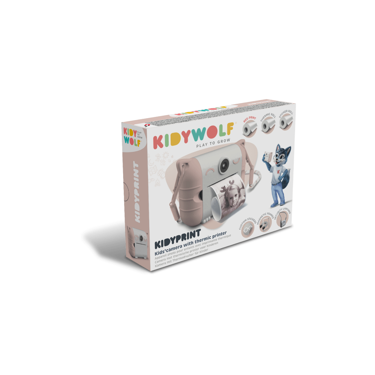 KIDYPRINT Instant Thermal Printing Camera Pink – Photos & Video for children, available at Learning Bugs UK