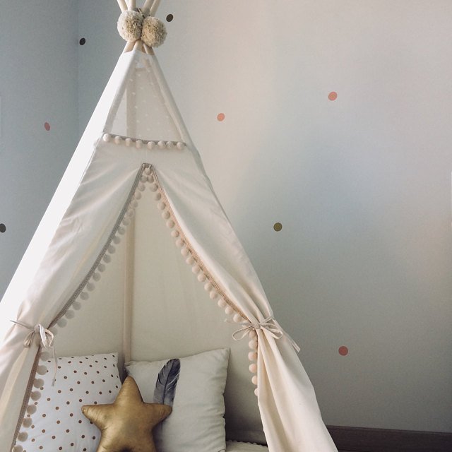 MINICAMP Original Play Tent with Pompoms – Teepees for children, available at Learning Bugs UK