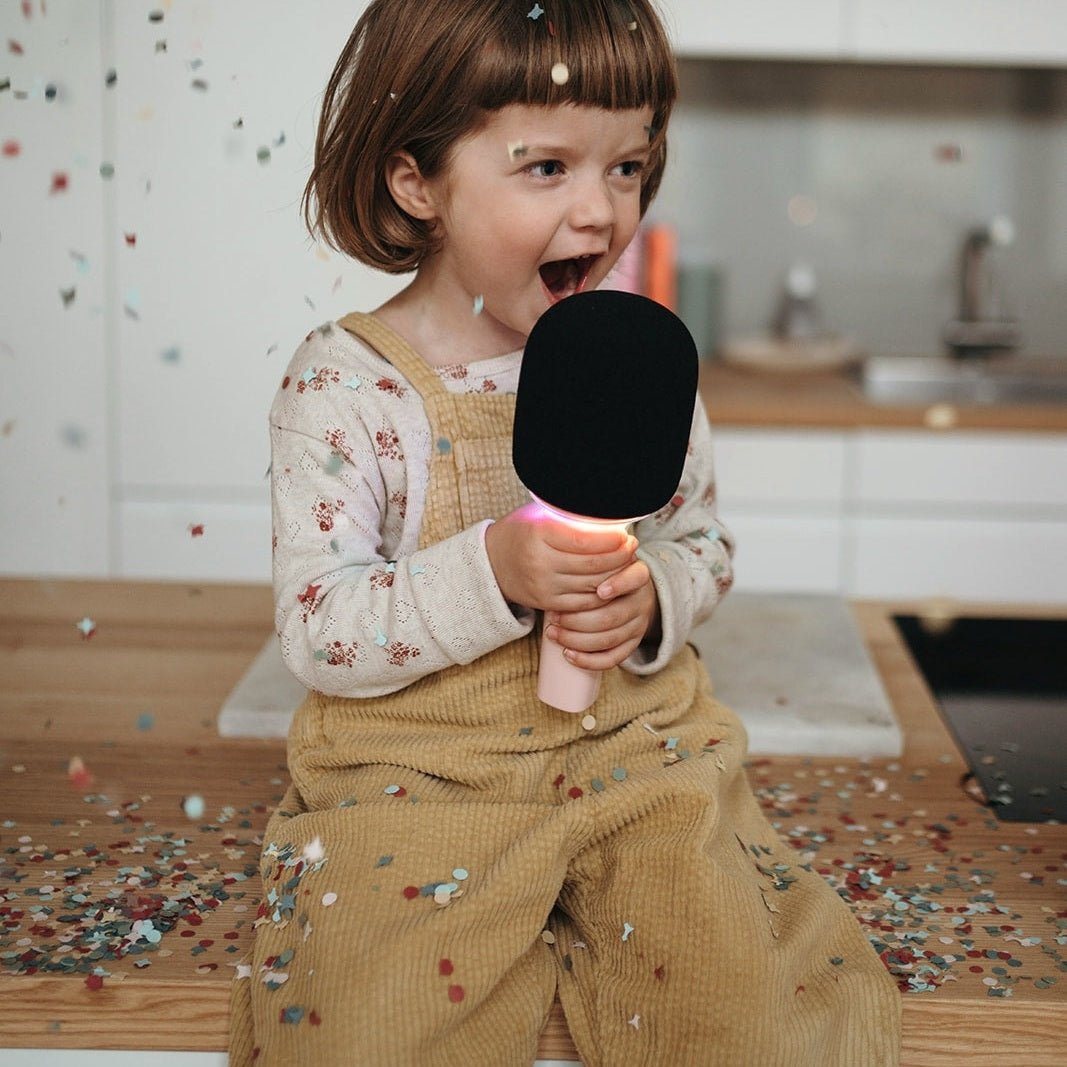 KIDYMIC All-in-One Karaoke Mic Pink – Music & Sound for children, available at Learning Bugs UK