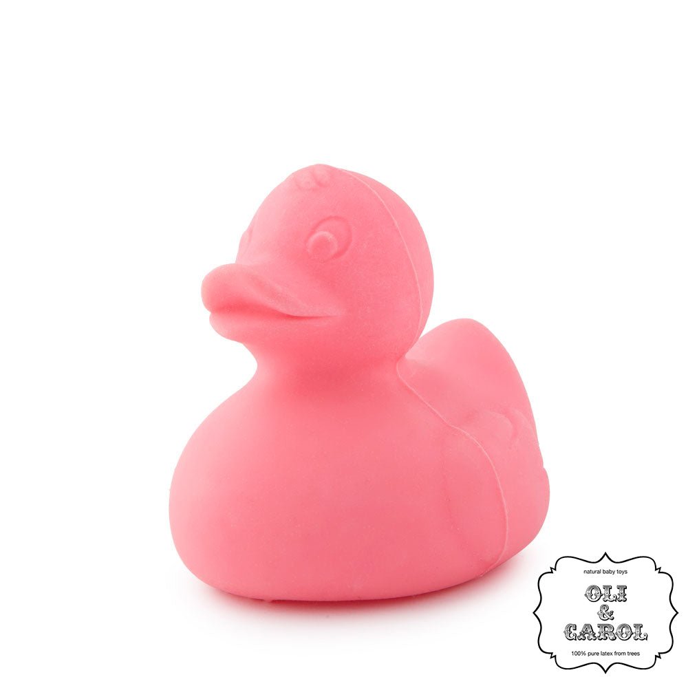 Oli & Carol Small Duck Pink Bath Toy – Bath Toys for children, available at Learning Bugs UK