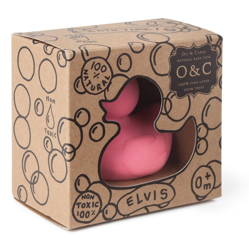 Oli & Carol Small Duck Pink Bath Toy – Bath Toys for children, available at Learning Bugs UK
