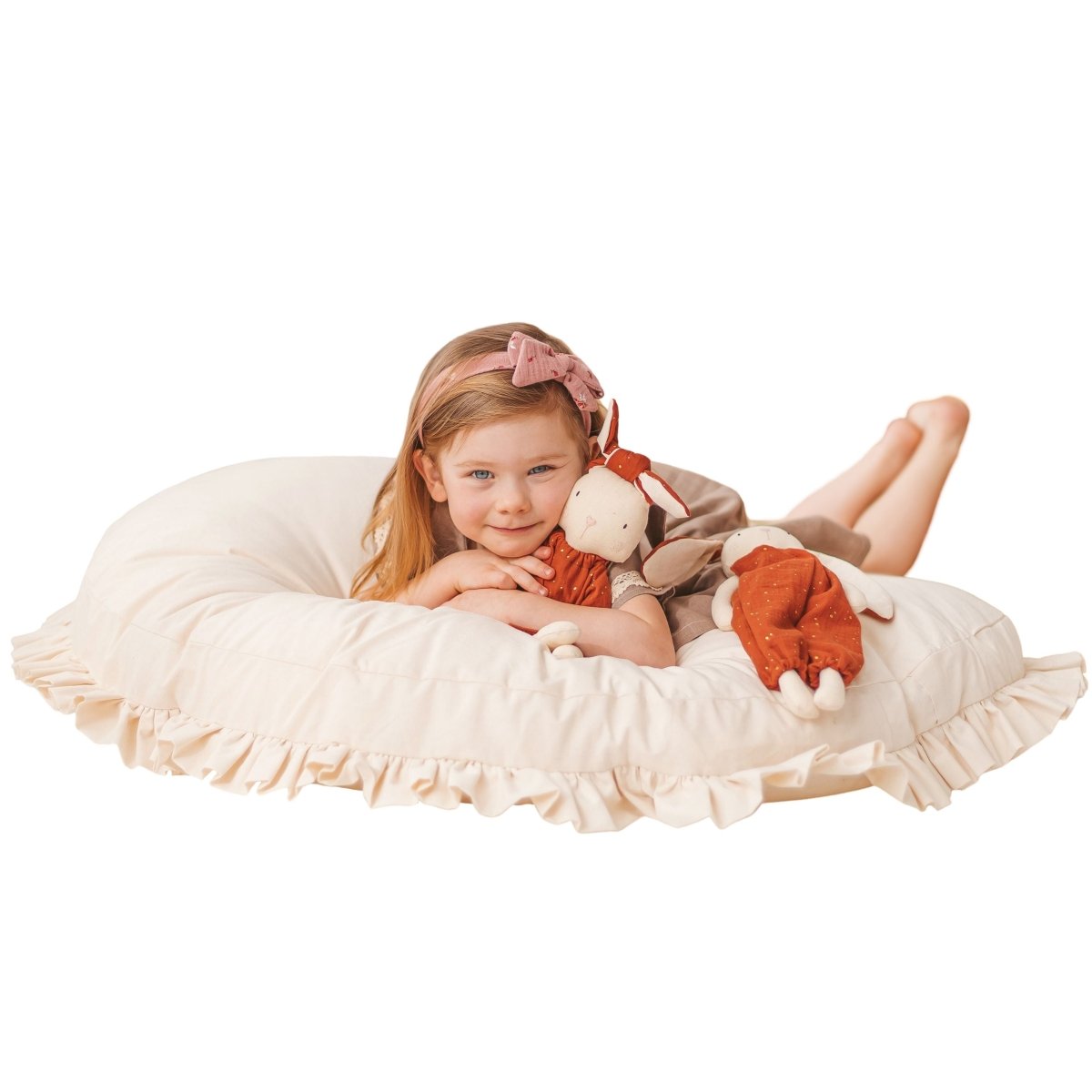 MINICAMP Large Floor Cushion with Ruffled Edges – Floor Pillows for children, available at Learning Bugs UK