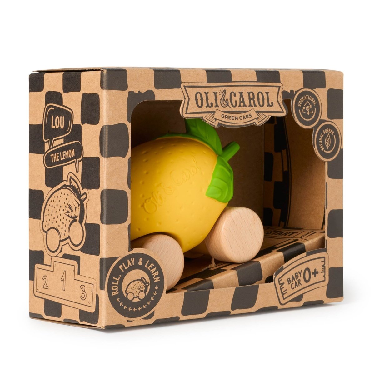 Oli & Carol Lou the Lemon Car – Baby Sensory Toys for children, available at Learning Bugs UK