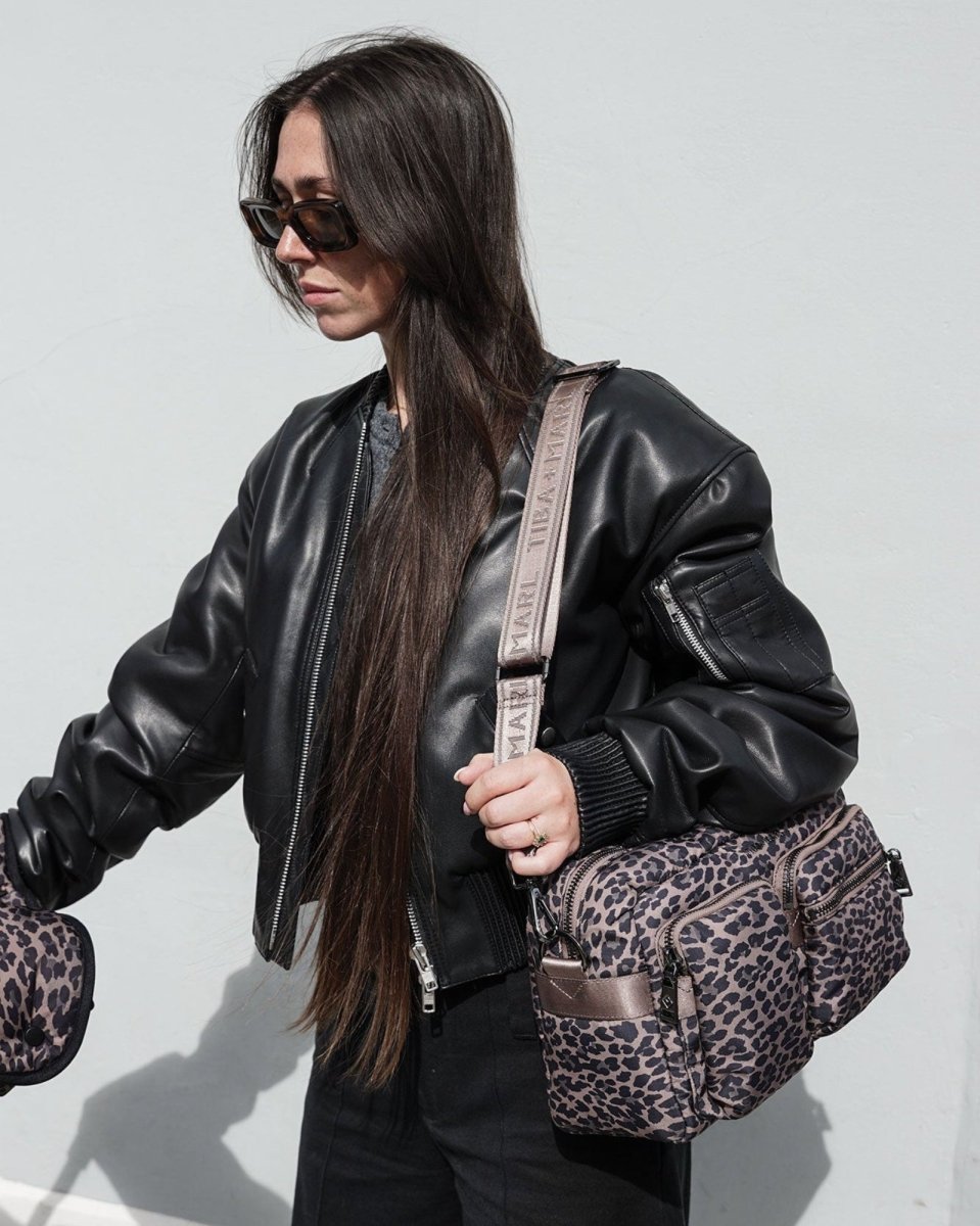 Axel Buggy Organiser / Changing Bag Brown Tonal Leopard – Compact Changing Bag for children, available at Learning Bugs UK